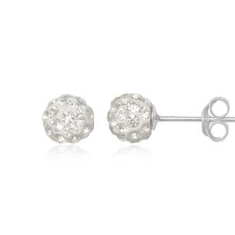 Earrings silver Preciosa Crystal beads small