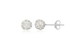 Earrings silver Preciosa Crystal beads small