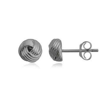 Earrings silver skein of wool