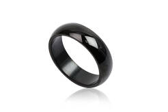 Ladies ring steel black 7 mm