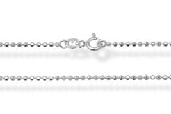 Silver chain diamond cut 45 cm