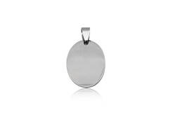 Steel pendant Oval small