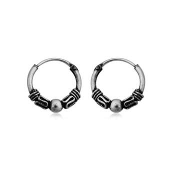 Earring silver celtic hoops 1,2 cm