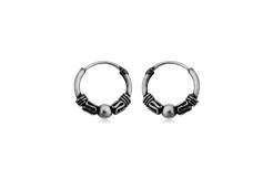 Earring silver celtic hoops 1,2 cm