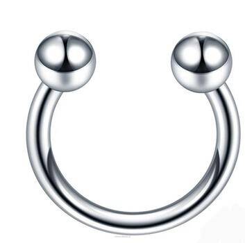 Kolczyk stalowy srebrny Podkówka 1,2 cm do septum, ucha Kulka 4 mm