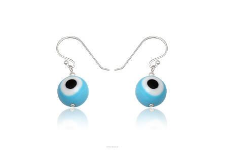 Earrings silver Evil Eye small