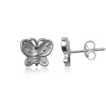 Earrings silver Butterfly