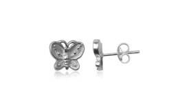 Earrings silver Butterfly