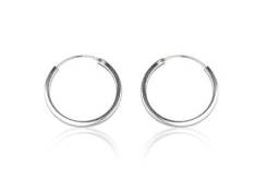 Silver earrings hoops 2 cm