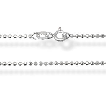 Silver chain 40 cm diamond cut