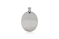 Steel pendant Oval for engraving