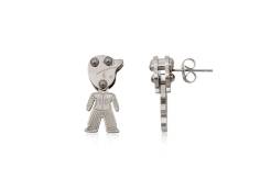 Earrings Steel Boy Baseball Player