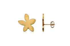 Earrings Steel goldplated Flowers