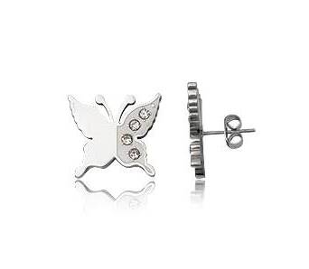 Earrings Steel Butterfly Gold Plated Duplicate-1