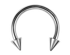 Kolczyk stalowy stożek 3mm srebrna Podkówka 1,2 cm do septum, ucha