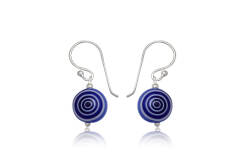 Earrings silver Evil Eye blue