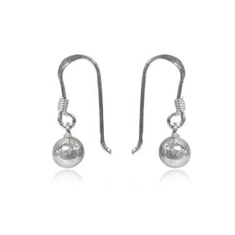 Silver earrings bads dangle