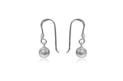 Silver earrings bads dangle